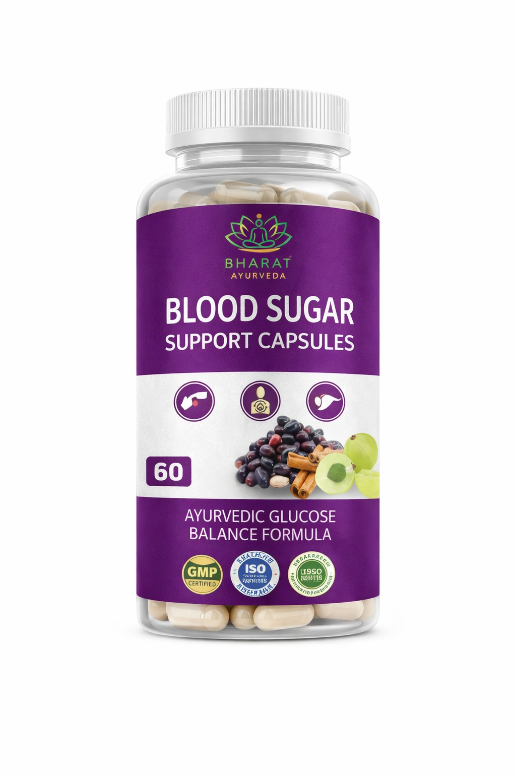 Blood Sugar Support Capsules – Daily Glucose Management (60 Capsules)